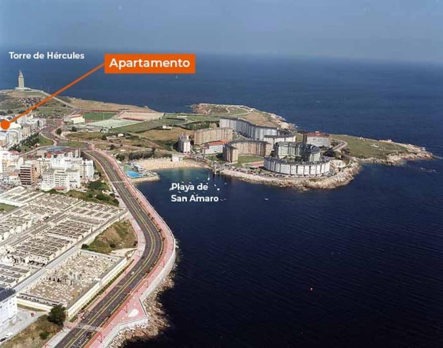 Apartamento Torre De Hercules A Coruna Luaran gambar